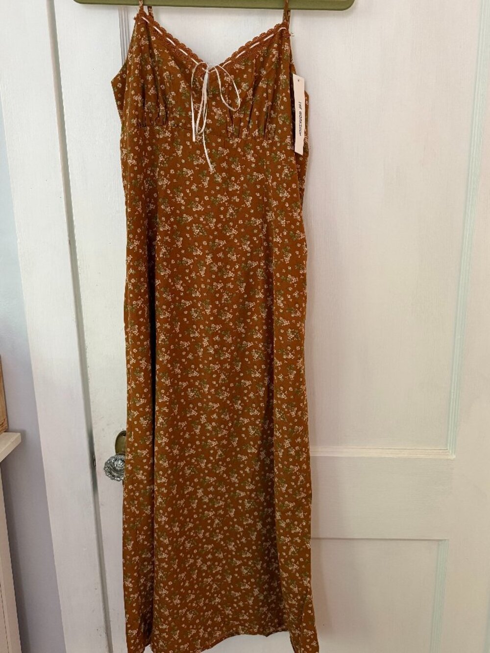 The Workshop Ditzy Floral Spaghetti Strap midi dress